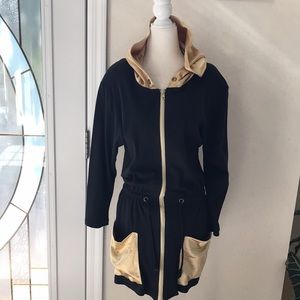 Marshall Rousso zipper sweatshirt with a hood.